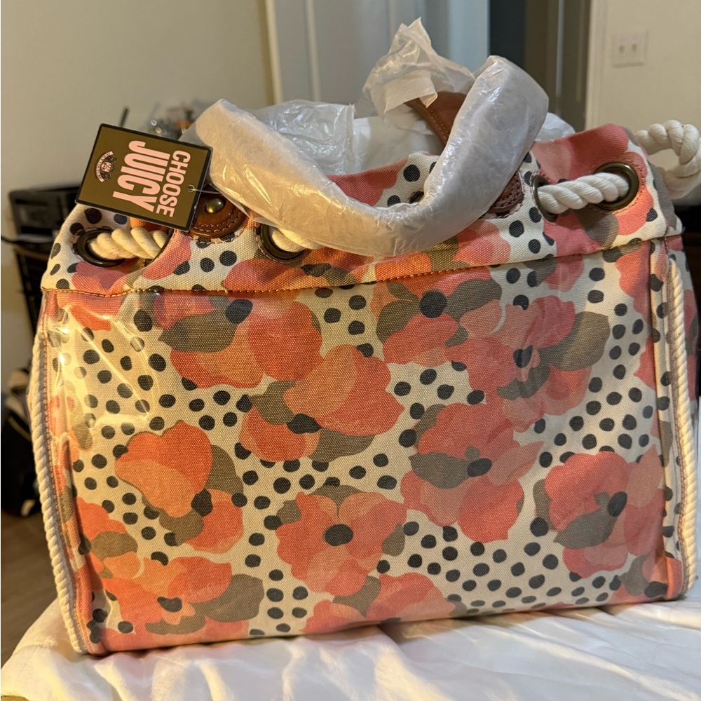 Juicy Couture Multicolor Tote with Pink Logo - Picture 10 of 13